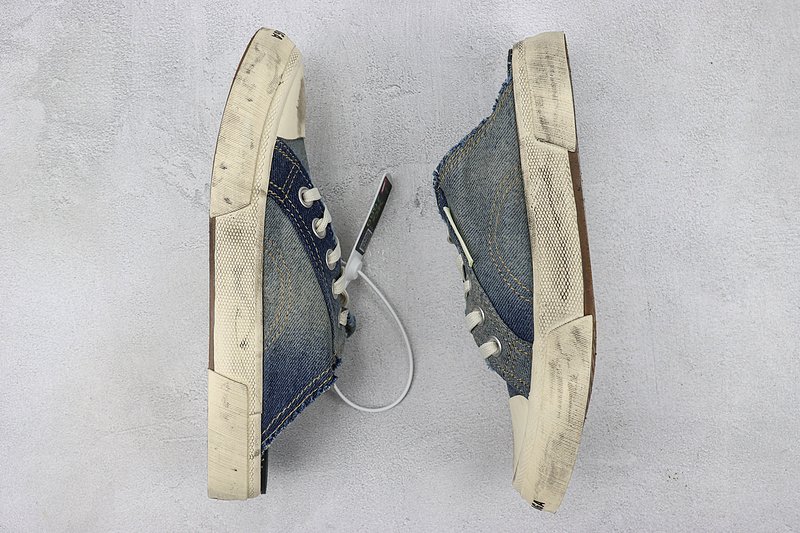 Balenciaga Paris Slip-On "Destroyed Denim" фото № 7