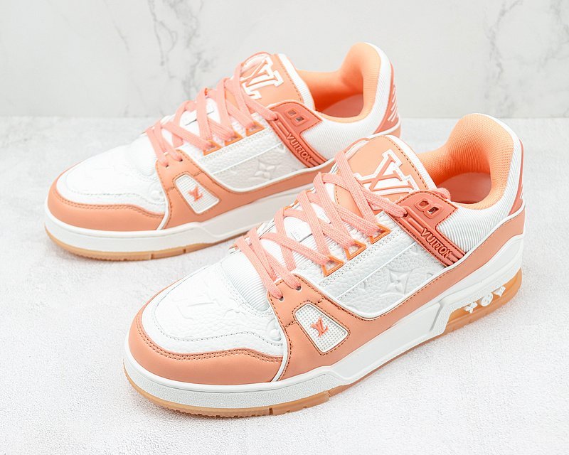 Louis Vuitton LV Trainer 2021 Low "White Peach" фото № 5