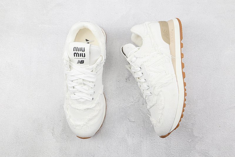 New Balance 574 "Ribbed White" фото № 6