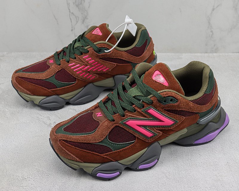 New Balance 9060 "Rich Oak/Burgundy" фото № 5
