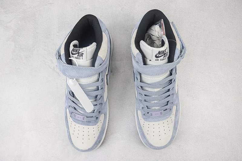 Nike Air Force 1 Mid "White/Blue/Black" фото № 6