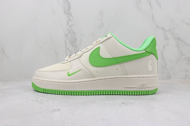A Bathing Ape x Nike Air Force 1 Low "Apple Green/Off White" фото № 2