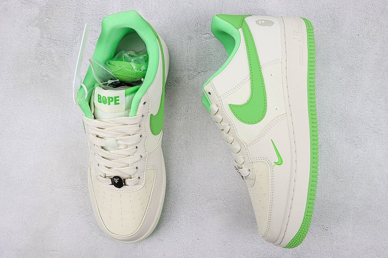A Bathing Ape x Nike Air Force 1 Low "Apple Green/Off White" фото № 7