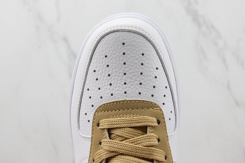 Nike Air Force 1 Low "White/Gold" фото № 4