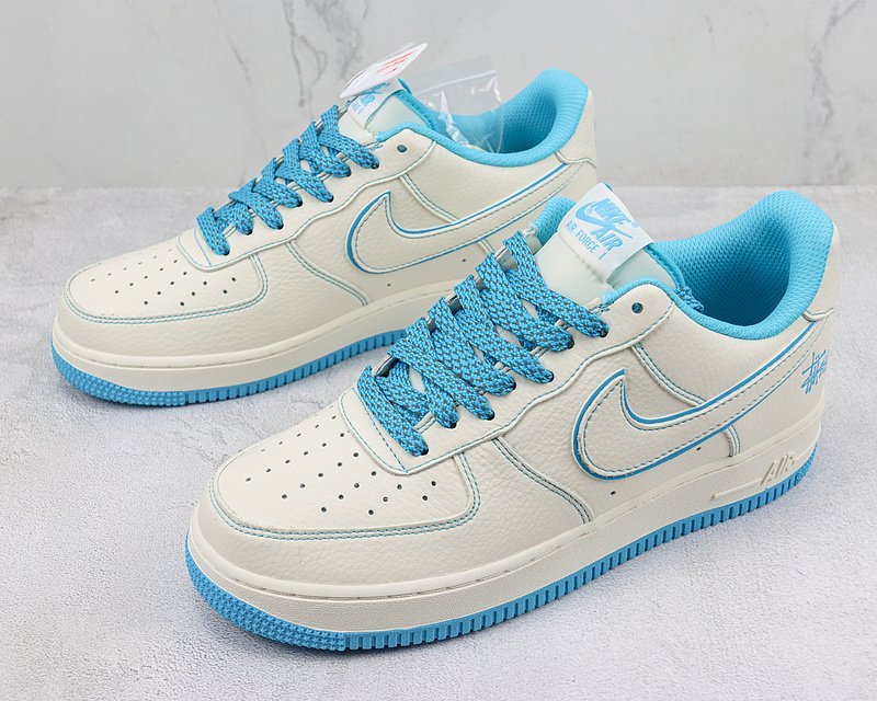 Stussy x Nike Air Force 1 Low "White/Watercolor Blue" фото № 5