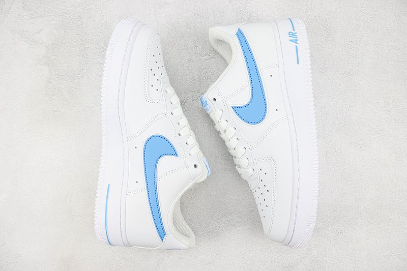 Nike Air Force 1 Low "White/University Light Blue" фото № 7
