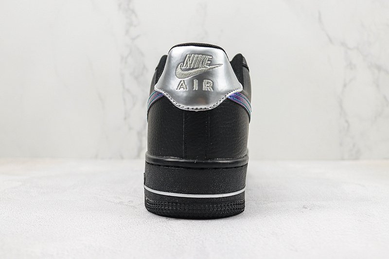 Nike Air Force 1 Low "Black/Metallic Blue" фото № 9