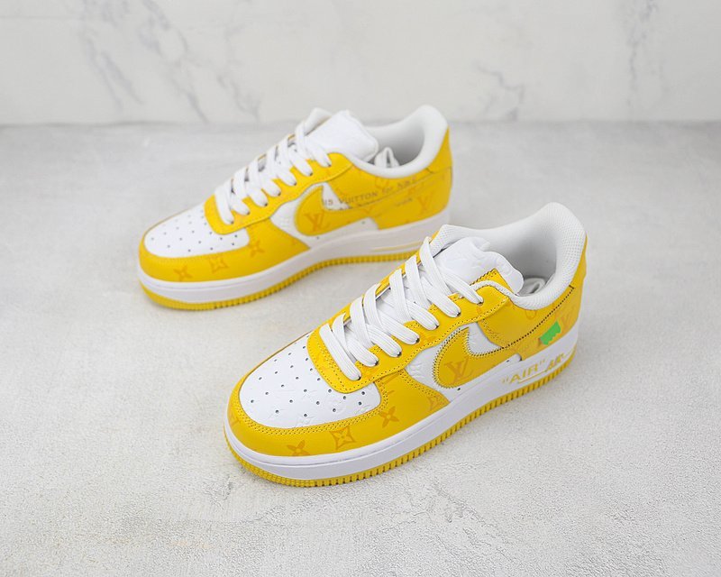 Louis Vuitton x Nike Air Force 1 Low "Yellow/White/Monogram" фото № 5