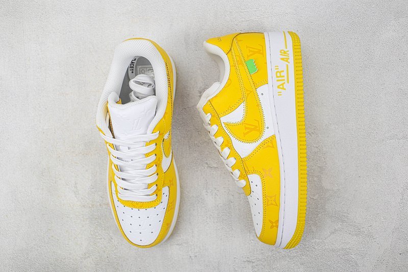 Louis Vuitton x Nike Air Force 1 Low "Yellow/White/Monogram" фото № 6
