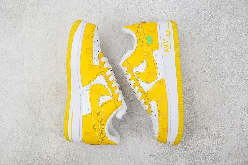Louis Vuitton x Nike Air Force 1 Low "Yellow/White/Monogram" фото № 7