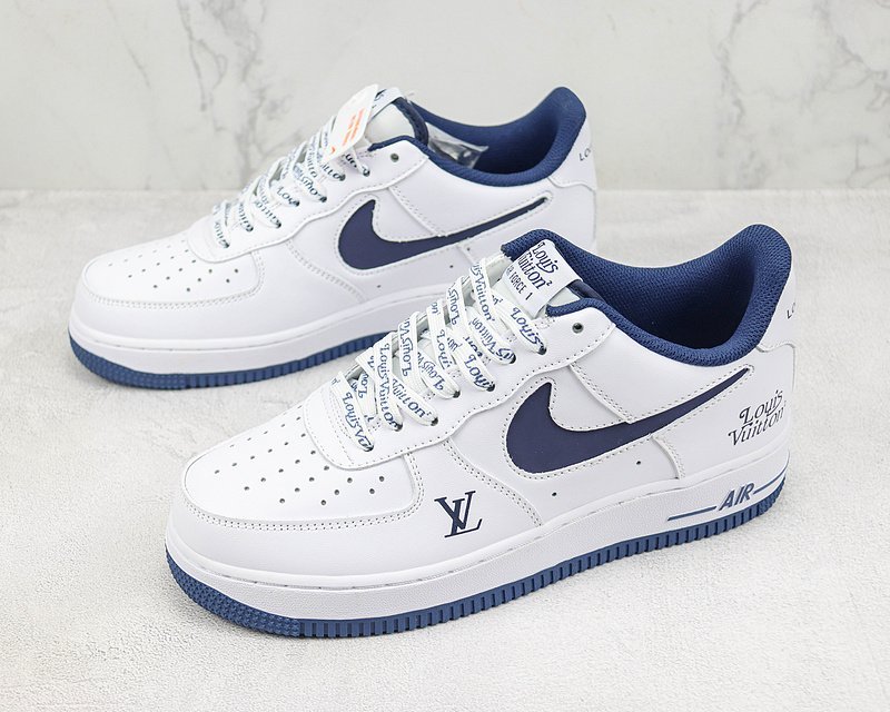 Louis Vuitton x Nike Air Force 1 Low "Navy/White" фото № 5