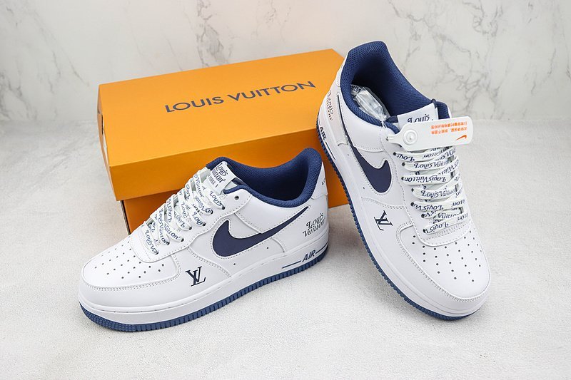 Louis Vuitton x Nike Air Force 1 Low "Navy/White" фото № 7