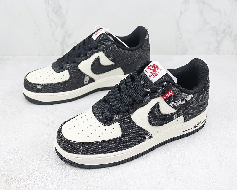 Levi's x Nike Air Force 1 Low "Black Denim" фото № 5