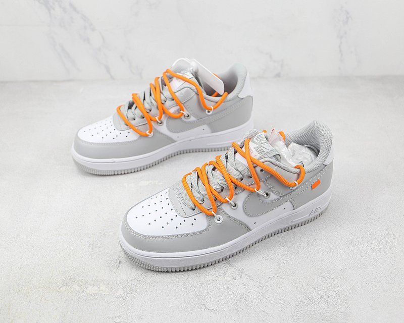 Nike Air Force 1 Low 07 "Wolf Grey/Orange" фото № 5
