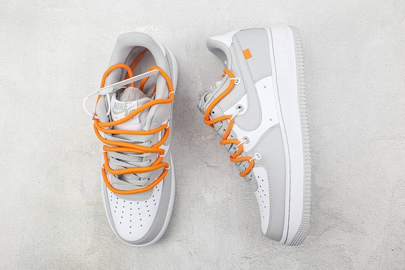 Nike Air Force 1 Low 07 "Wolf Grey/Orange" фото № 7