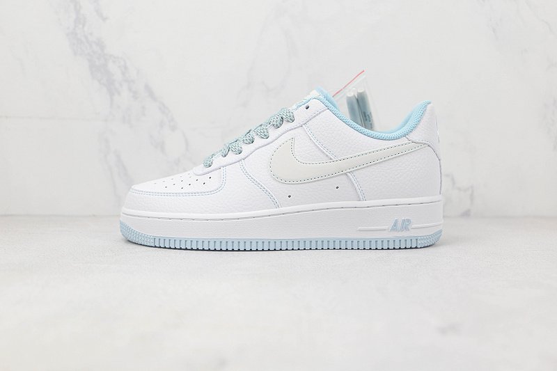 Nike Air Force 1 07 Low "White/Light Blue" фото № 2