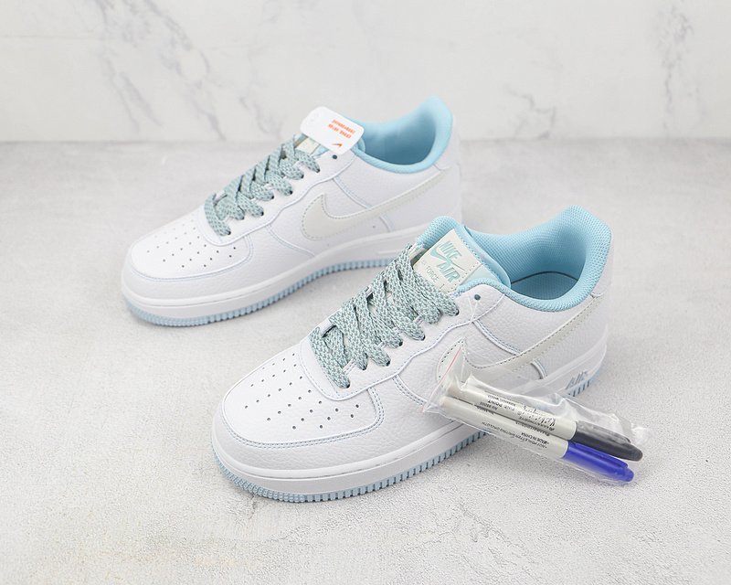 Nike Air Force 1 07 Low "White/Light Blue" фото № 5