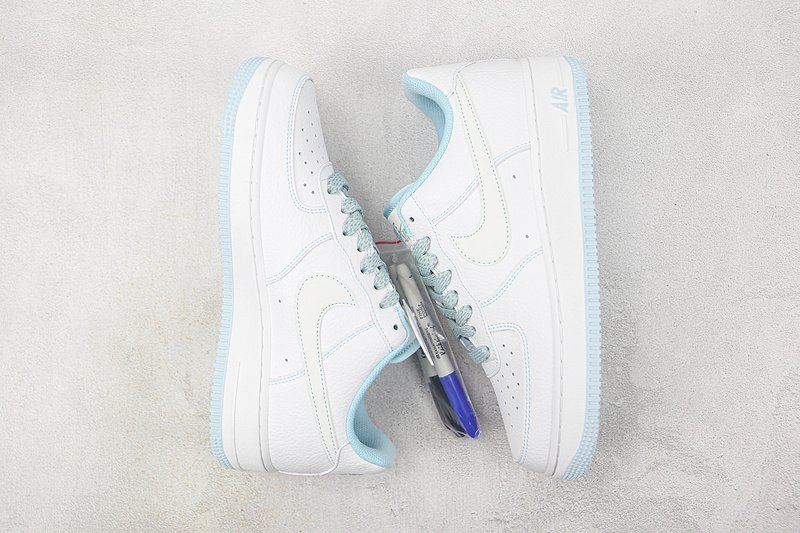 Nike Air Force 1 07 Low "White/Light Blue" фото № 6