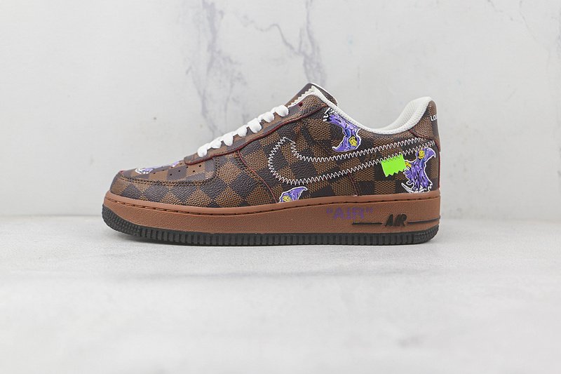 Louis Vuitton x Nike Air Force 1 Low "Brown Checkerboard" фото № 2