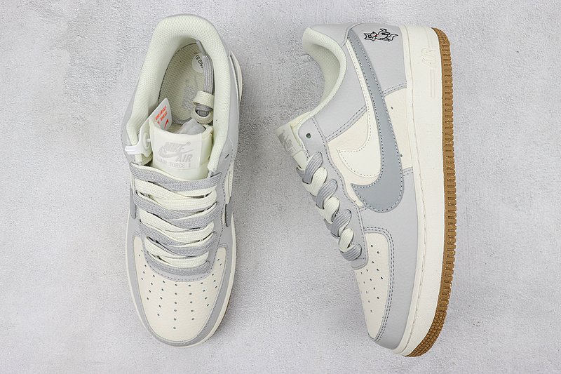 Nike Air Force 1 Low "Rice White/Light Grey/Brown" фото № 7
