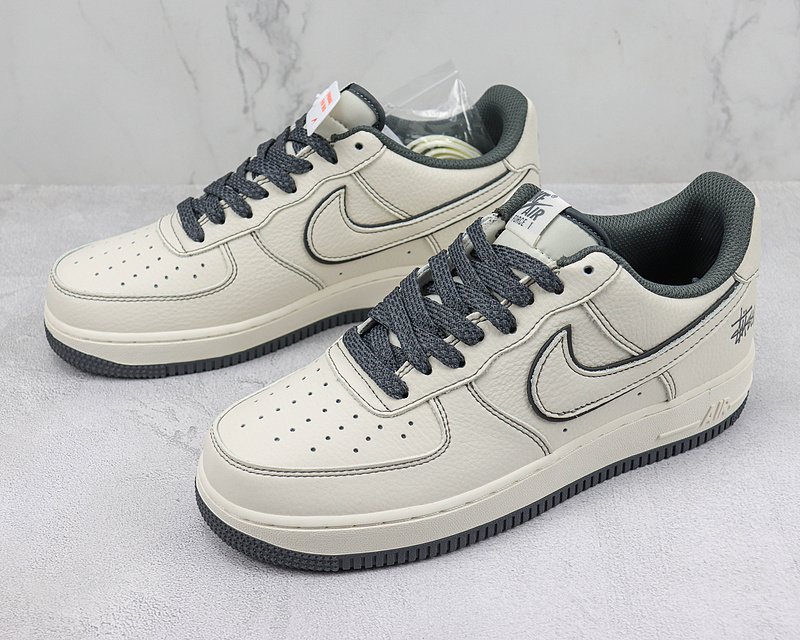 Stussy x Nike Air Force 1 Low "Dark Grey/Cream White" фото № 5