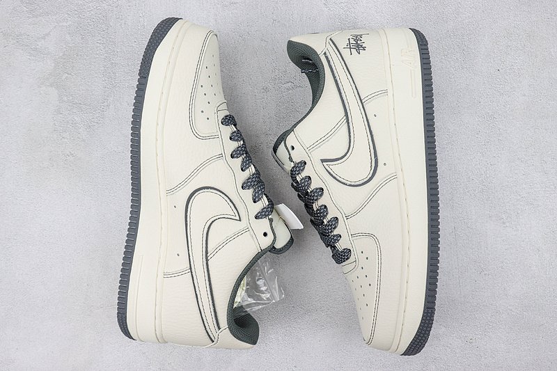 Stussy x Nike Air Force 1 Low "Dark Grey/Cream White" фото № 6