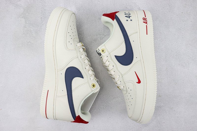 Nike Air Force 1 07 Low "40th Anniversary//White/Red/Blue/Gold" фото № 6