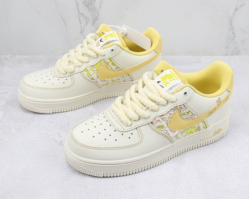 Nike Air Force 1 Low "Just Do It/Light Yellow" фото № 5