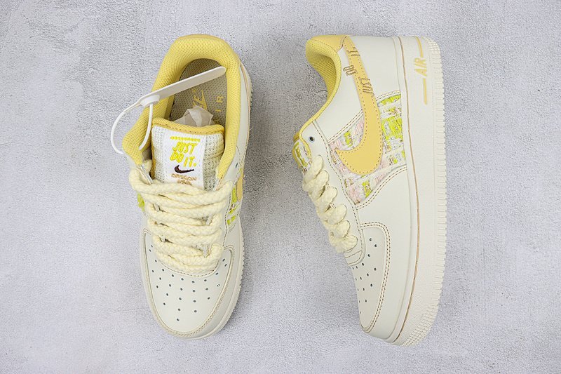 Nike Air Force 1 Low "Just Do It/Light Yellow" фото № 7