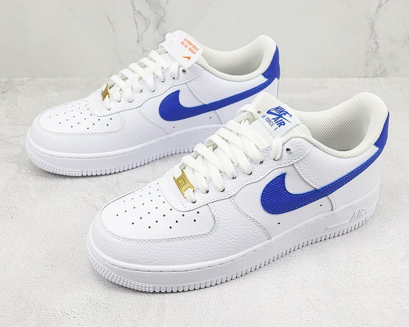 Nike Air Force 1 Low "White/Royal Blue Snakeskin" фото № 5