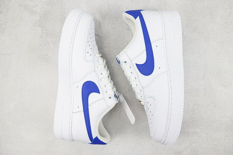 Nike Air Force 1 Low "White/Royal Blue Snakeskin" фото № 6
