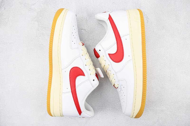Nike Air Force 1 Low "White/Red/Gum" фото № 6