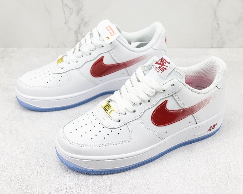 Nike Air Force 1 Low Retro "White/Gradient Burugundy" фото № 5