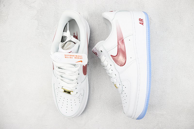 Nike Air Force 1 Low Retro "White/Gradient Burugundy" фото № 7