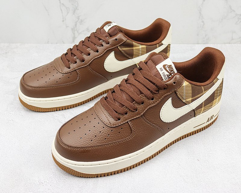 Nike Air Force 1 Low "Cacao Plaid" фото № 5