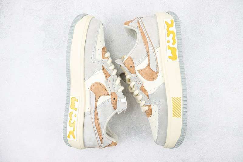LeBron James x Nike Air Force 1 Low "Suede Wolf Grey/Brown/Cream" фото № 7
