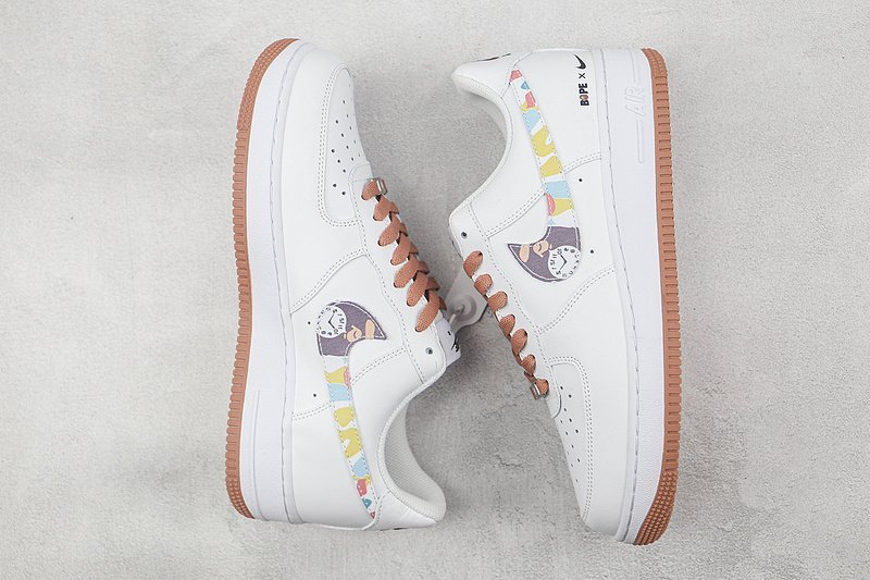 A Bathing Ape x Nike Air Force 1 Low "Beige/White" фото № 7