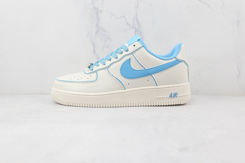 Nike Air Force 1 Low "Cream/Sea Blue" фото № 2