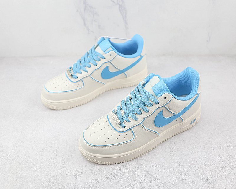 Nike Air Force 1 Low "Cream/Sea Blue" фото № 5