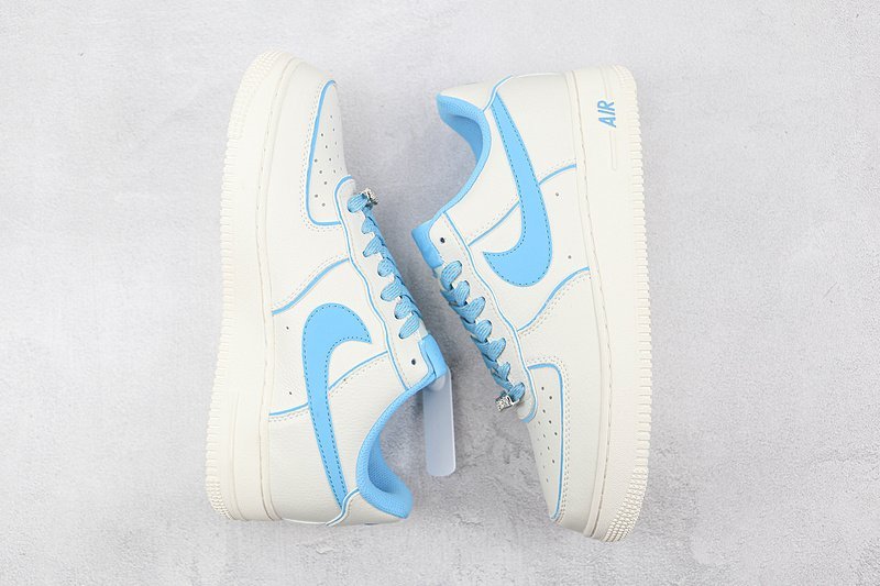Nike Air Force 1 Low "Cream/Sea Blue" фото № 7