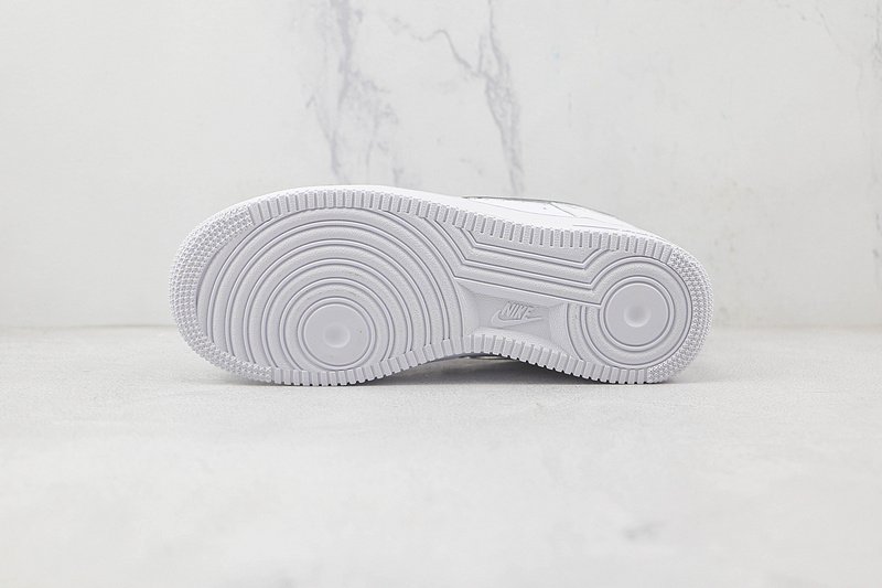 Nike Air Force 1 Low "White/Black Glitter Swoosh" фото № 8