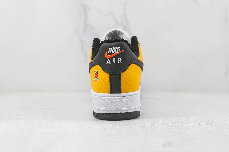 Nike Air Force 1 Low "Black/Gold/Jersey Mesh" фото № 9