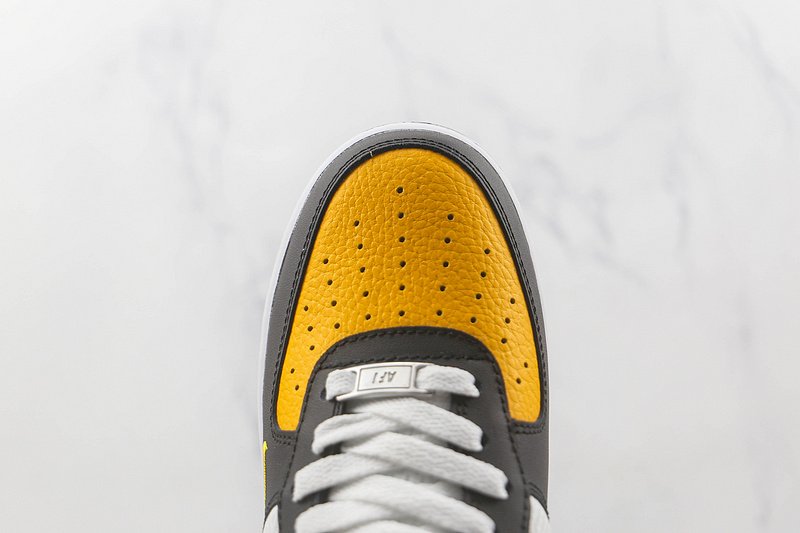 Nike Air Force 1 Low "Black/Gold/Jersey Mesh" фото № 4