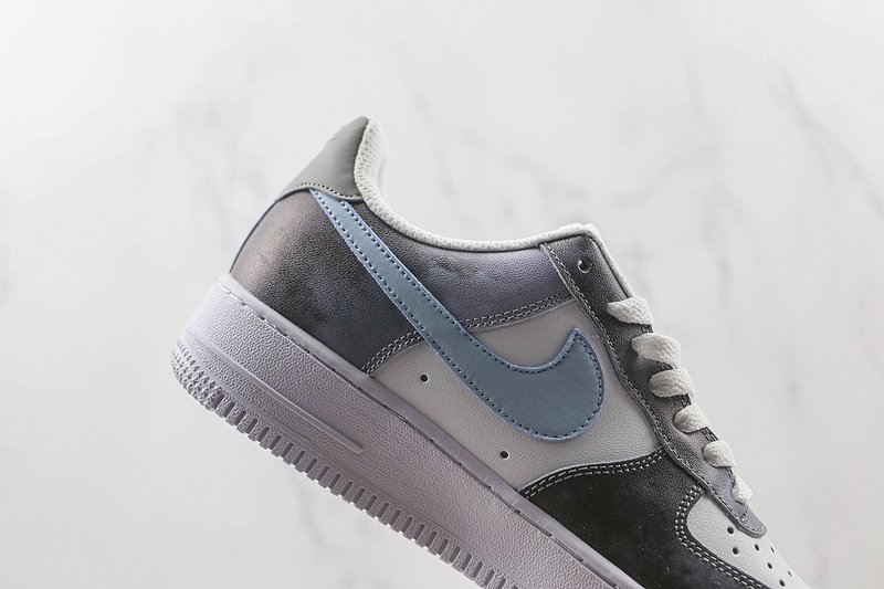 Nike Air Force 1 Low "White/Grey Rock/Blue Swoosh" фото № 3