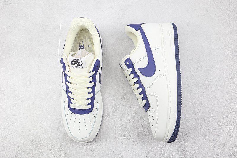 Nike Air Force 1 Low "White/Court Navy Blue" фото № 6