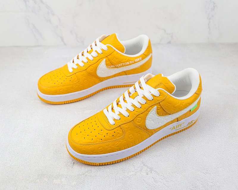 Louis Vuitton x Nike Air Force 1 Low "Yellow/White/Monogram" фото № 5