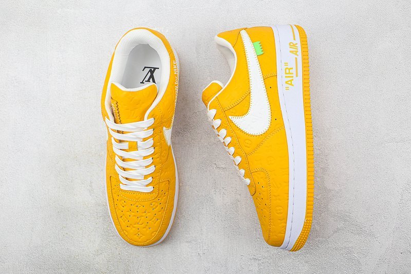 Louis Vuitton x Nike Air Force 1 Low "Yellow/White/Monogram" фото № 7