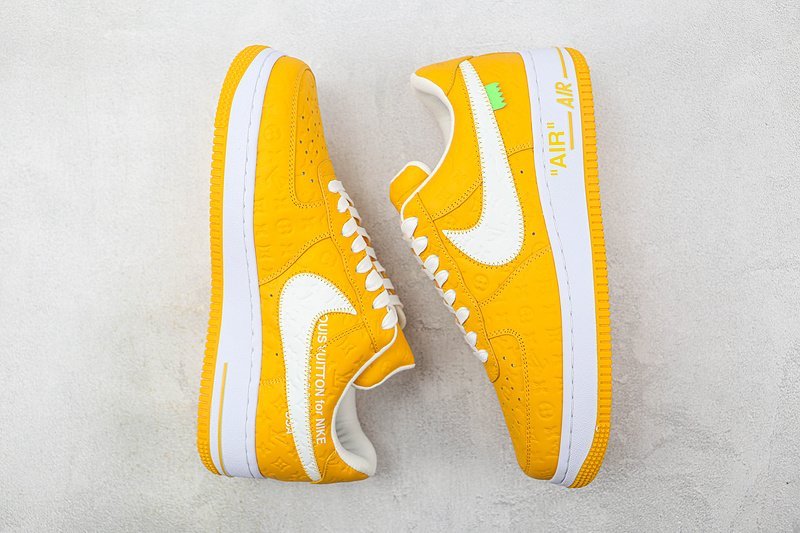 Louis Vuitton x Nike Air Force 1 Low "Yellow/White/Monogram" фото № 6