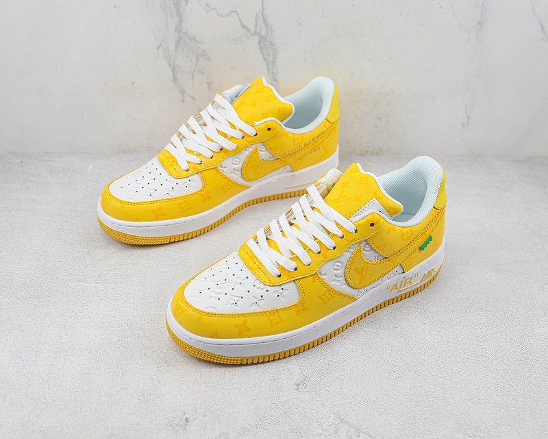 Louis Vuitton x Nike Air Force 1 Low "Yellow/White" фото № 5
