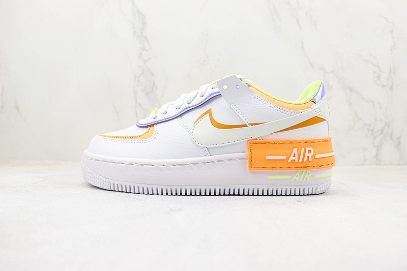Nike Air Force 1 Low Shadow "White/Orange" фото № 2
